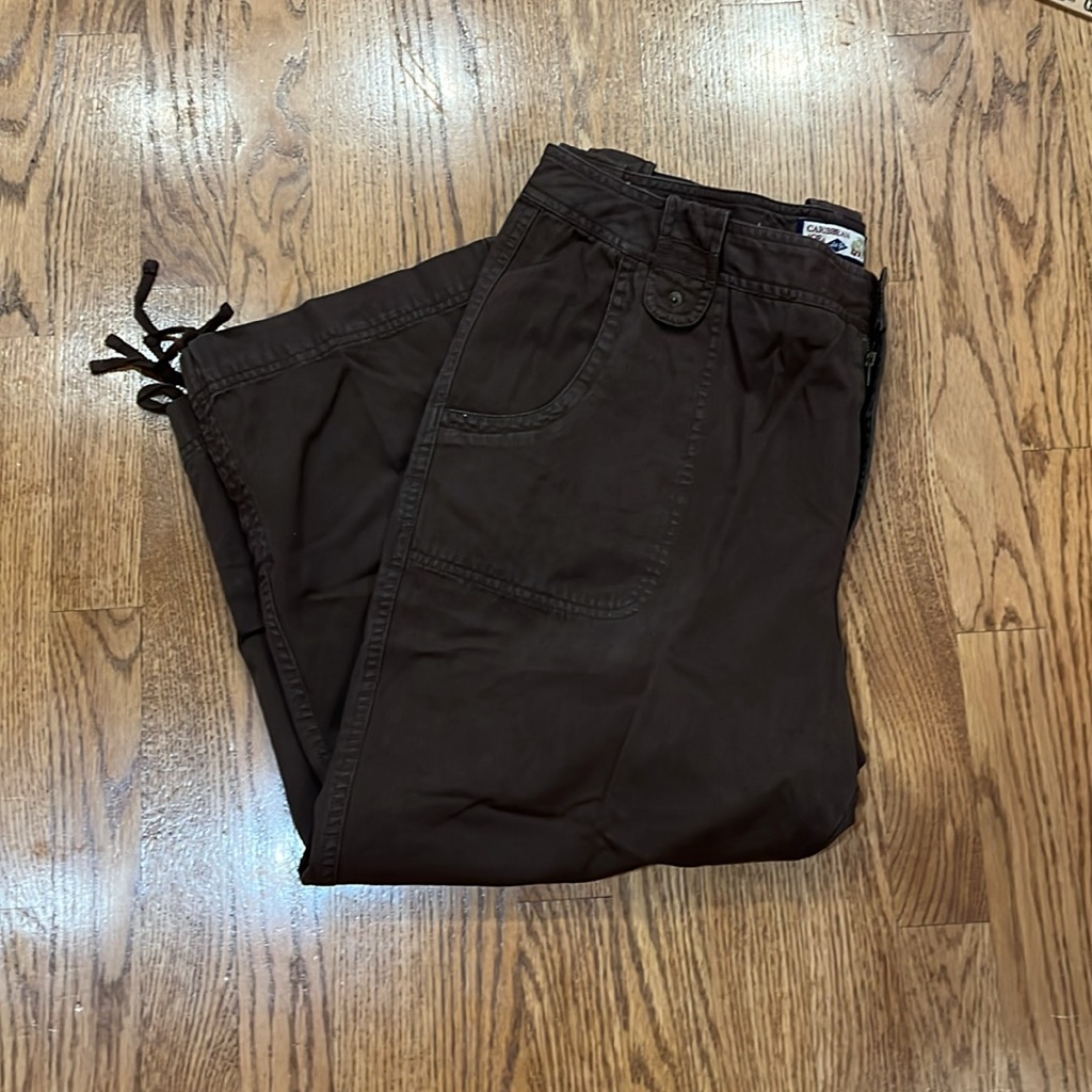 Women’s Caribbean Joe Size 16 Brown Crop Y2k 100% Cotton